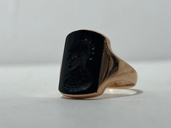 Vintage 14K Rose Gold Cameo Ring - image 1