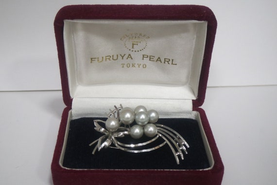 アクセサリー Akoya Pearl brooch in silver Rank A Sterling Silver Japan Akoya Pearl Brooch Pin - Etsy