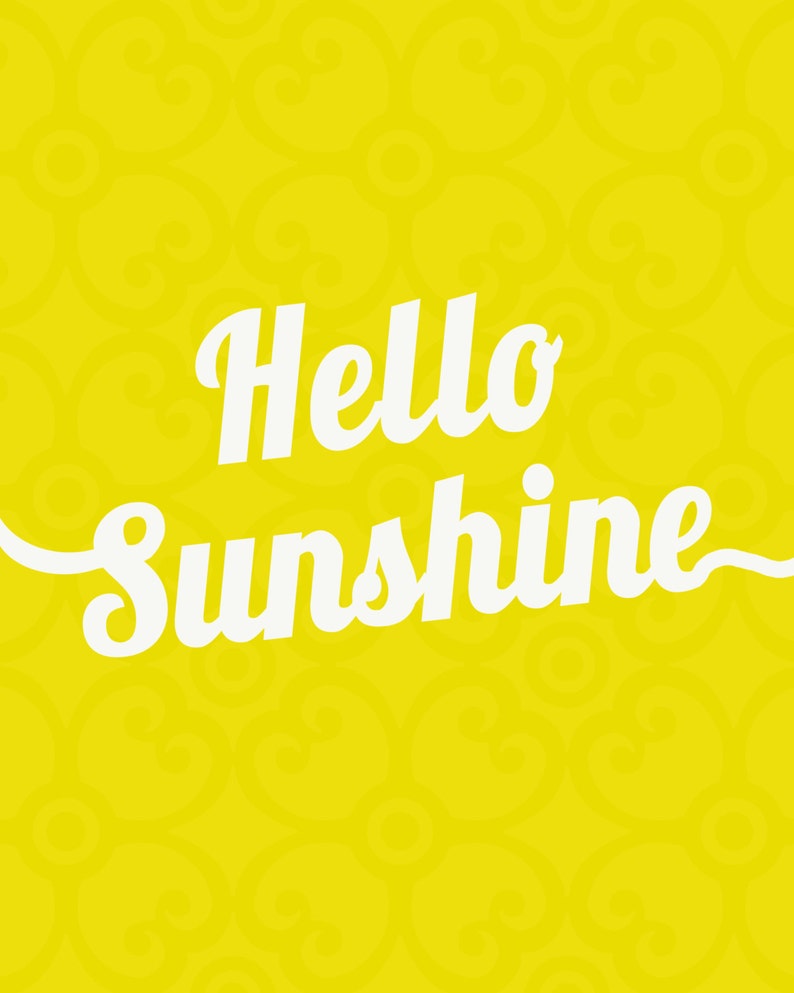Hello sunshine playroom art kids room print nursery art Etsy