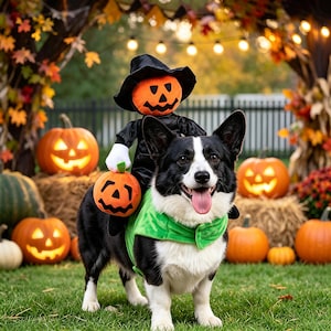 Halloween-ryttardräkt för katter och små hundar