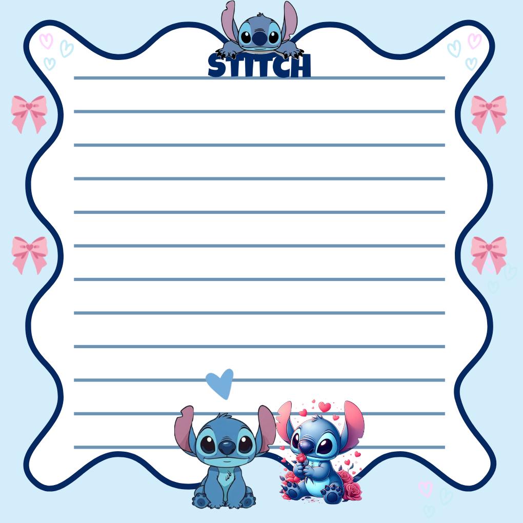 Custom Stitch Notepad Stitch and Friends Notepads: Lilo & Stitch Desk Stationery for Daily ...