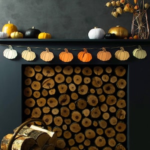 Rustic Halloween Pumpkin Garland  - Halloween Decorations