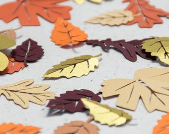 Autumn Leaf Confetti, Thanksgiving Decor for table