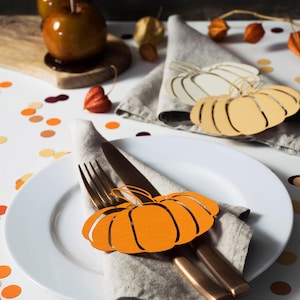 Pumpkin Table Decorations Table Decorations for Thanksgiving Rustic Place Setting Rustic Thanksgiving Table Decor Thanksgiving Table image 1