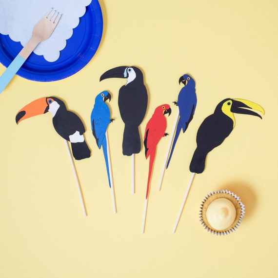 Toucan Et Perroquet Tropical Cake Topper Toucan Et Perroquet Tropical Cake Topper
