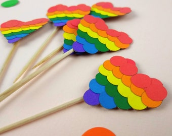 Lgbtq cupcake toppers, Gay Valentines cupcake toppers, Pride cupcake decorations