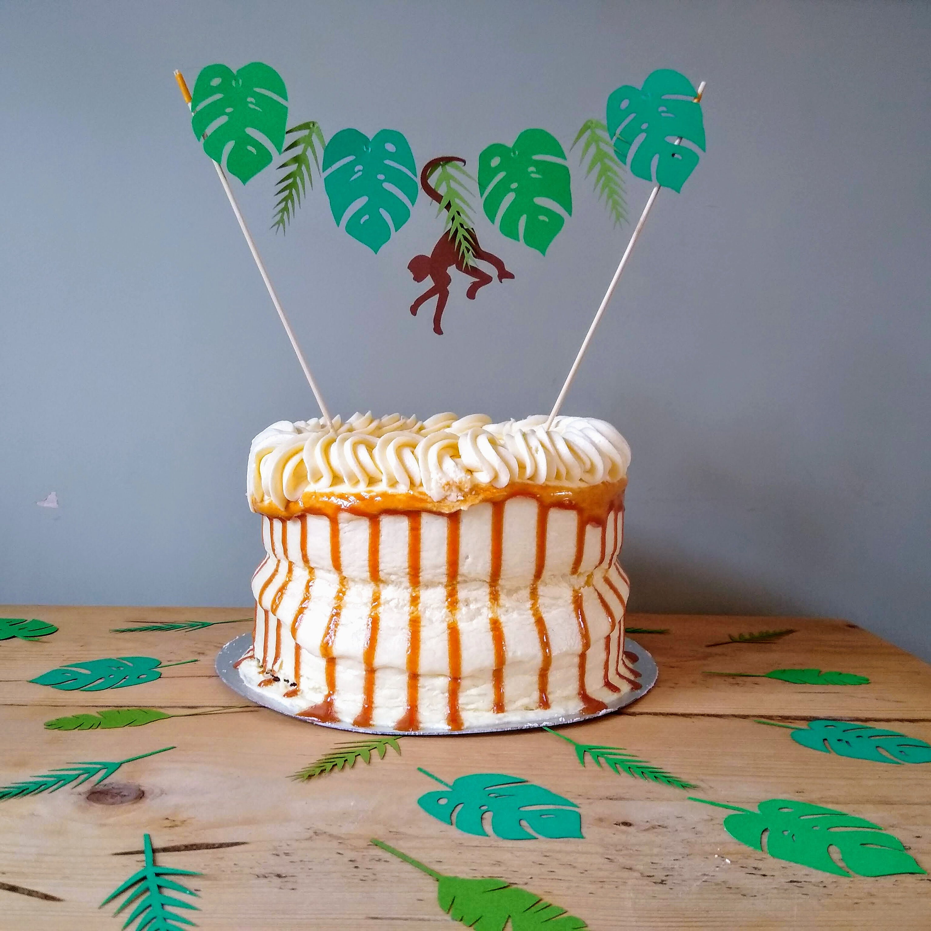 Jungle Leaves Cake Topper Safari Party Cake Decoration | Etsy