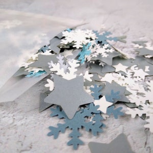 Christmas Table Confetti, Winter Wonderland Confetti, Snowflake Confetti