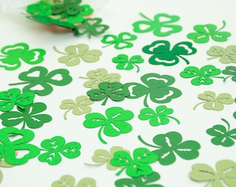 St Patricks Day Shamrock Confetti, Irish Wedding Confetti, Four leaf Clover