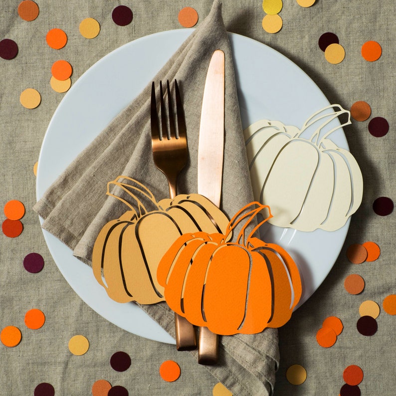 Pumpkin Table Decorations Table Decorations for Thanksgiving Rustic Place Setting Rustic Thanksgiving Table Decor Thanksgiving Table image 3