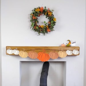 Rustic Halloween Pumpkin Garland Halloween Decorations image 10