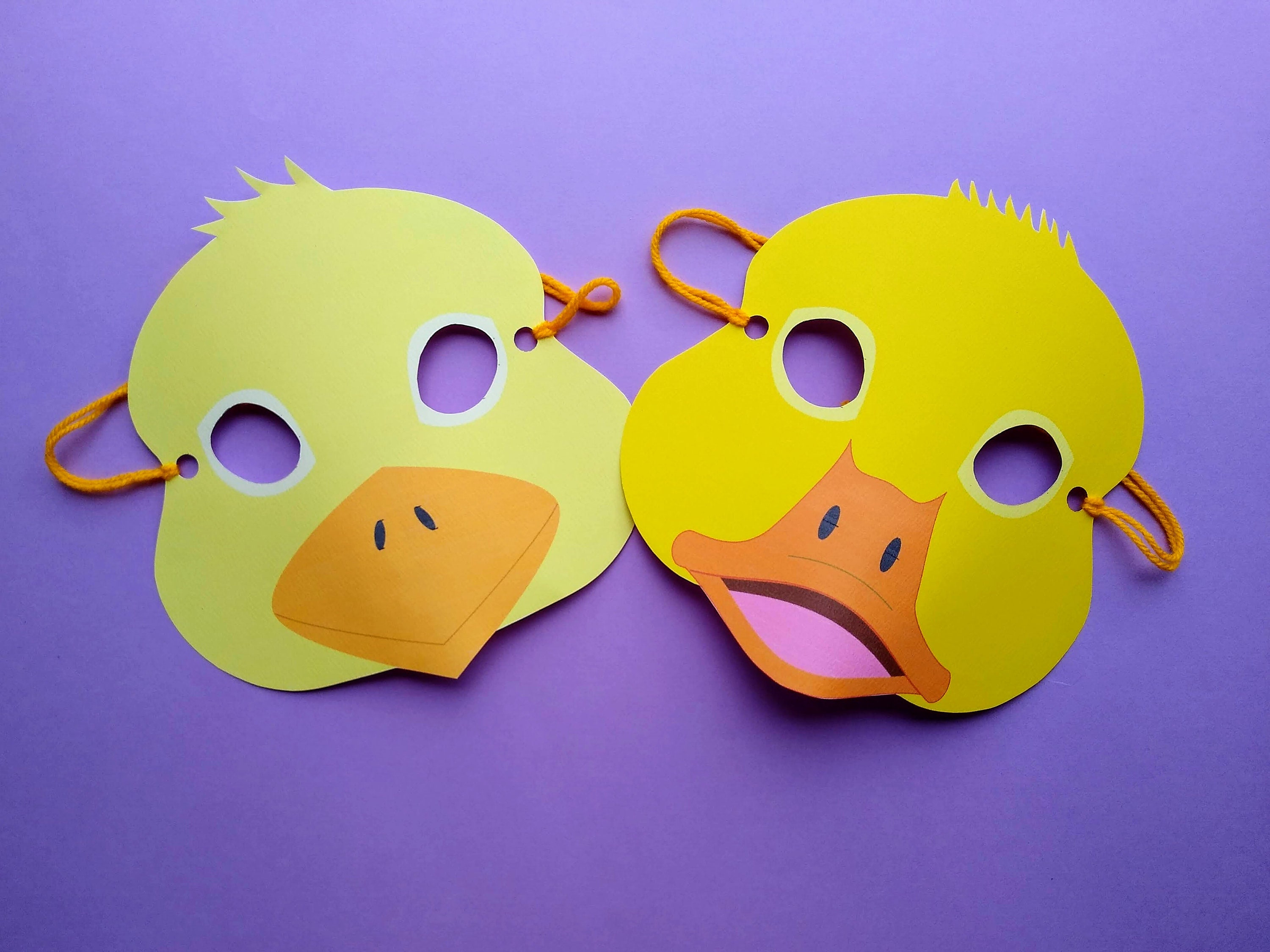 printable-mask-template-bundle-yellow-duckling-and-little-etsy