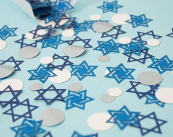 Hanukkah Decorations, Hanukkah Confetti, Jewish Holiday Decorations, Mitzvah decorations