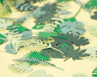 Jungle Leaf Confetti: Tropical Party Decorations