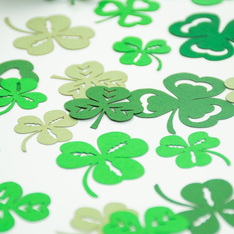 St Patricks Day Shamrock Confetti Irish Wedding Confetti Etsy