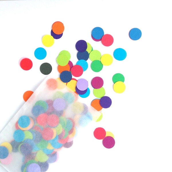 Rainbow Dot Confetti - Eco friendly - Wedding Confetti - Party Decorations - Table Confetti - Colourful Confetti - Circle Confetti - Rainbow
