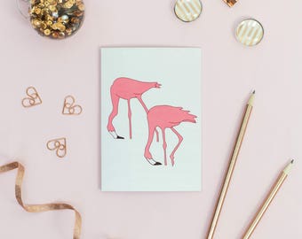 Pink Flamingo Anniversary Card - Pink Flamingo Wedding Card