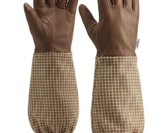 Guantes profesionales para apicultura: palma de piel de cabra, puño ventilado de tweed.