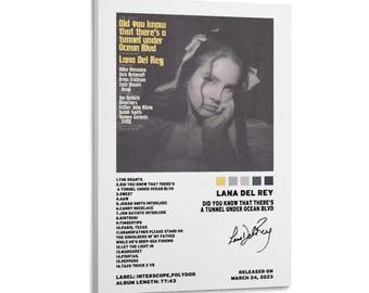 Lana Del Rey Music Did You Know That There's A Tunnel Under Ocean Blvd Album Cover Wall Art Posters For Room Aesthetic and Decor