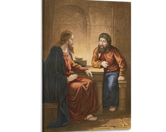 Christ and NicodemusWall Art Posters For Room Aesthetic and Decor