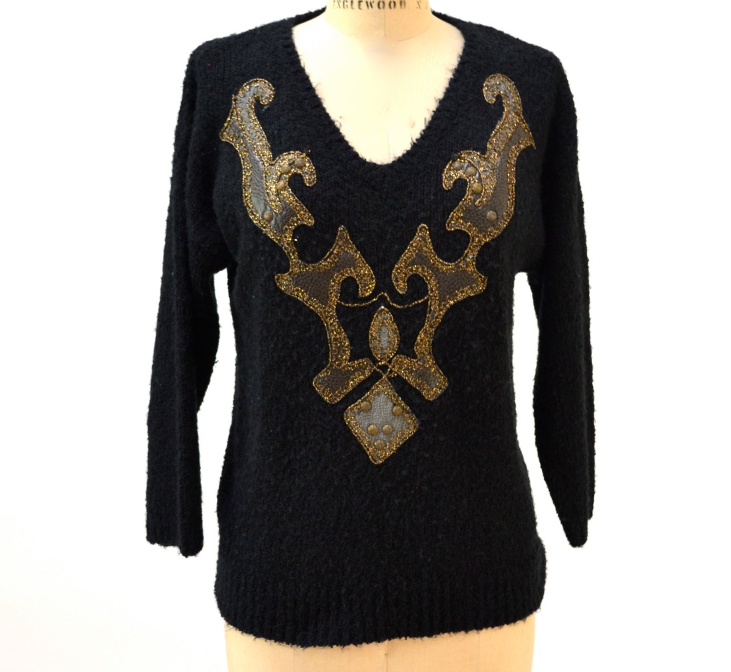 Black Gold Jumper - Etsy