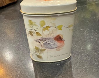 Vintage Mads Stage Duck Tin Canister Anas Penelope Made in England