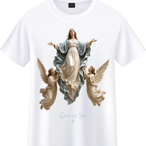 Mariä Himmelfahrt (PNG) | Renaissance-Engel-Design für katholische T-Shirts (Digitaler Download)