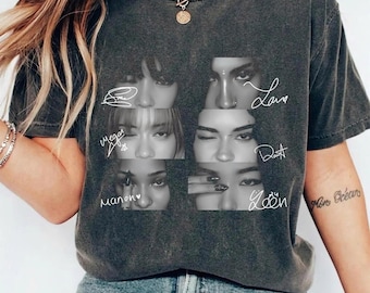 Comfort Colors Katseye Eyes Kpop Graphics Tee, Vintage Katseye Eyes Signature The Beautiful Chaos Tour Shirt, Eyekon Kpop