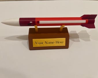 Placa de identificación de escritorio del modelo de misil GEM-T