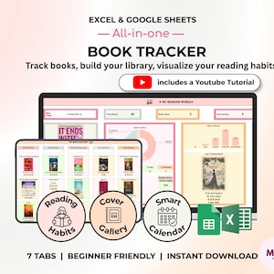 Bokspårare Läslogg Bokrecension Bokälskare Presentböcker Läs i år Lässpårare Excel Google Sheets