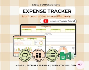 Monthly Budget Planner | Expense Tracker | Google Sheets & Excel Template | Annual Finance Tracker Instant Download