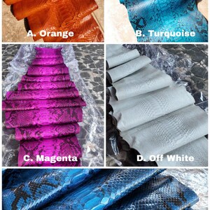 Navy Blue Python Wallet, Matte Python Leather Clutch, Exotic Snakeskin Wallet, Premium Suede Interior, Zip Around Wallet image 5