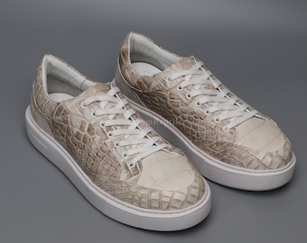 Himalaya Handmade Alligator Skin Sneakers | Women's & Men's Shoes | Artisan Leather Gift