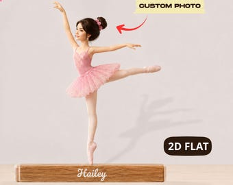 Personalized Ballet Acrylic Block, Custom Dancer Photo Stand, Ballerina Keepsake Decor, Dance Studio Gift, GIFT 2026, Name Display Girl Gift