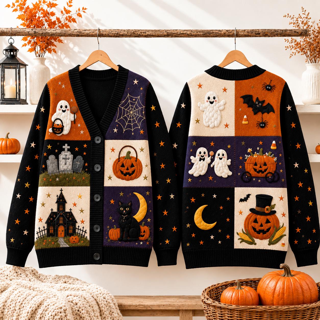 Vintage Halloween Cardigans - Etsy