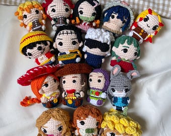 Character and Anime Inspired Crochet Doll Keychain