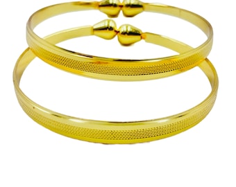 Elegant Gold Plated Bangles/Festive Jewelry/Traditional ethnic wear/Gift For Her