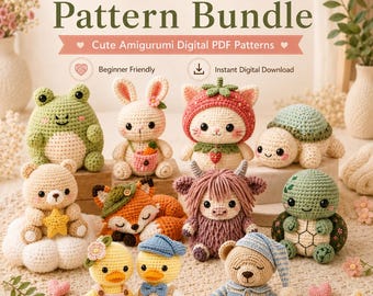 10 Crochet Animal Patterns Bundle | Amigurumi PDF (Beginner Friendly)