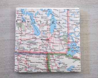 Canada - Winnipeg - Vintage Map Coaster