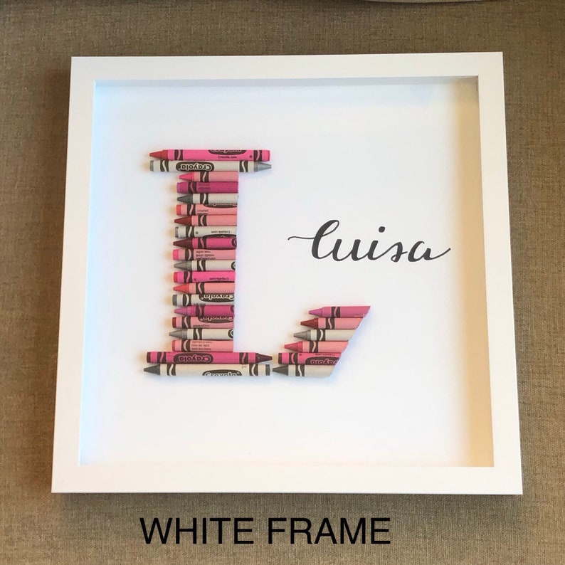 Personalized Framed Crayon Monogram image 2