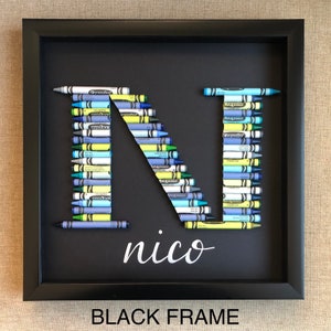 Personalized Framed Crayon Monogram image 3