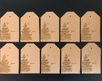 Set of 10 Handmade Gift Tags