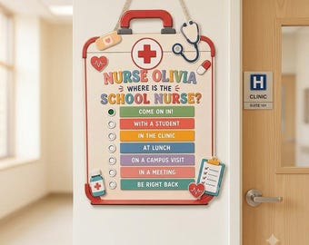 Personalized Wood Speech Therapist Door Sign: Custom Interchangeable SLP Office Decor