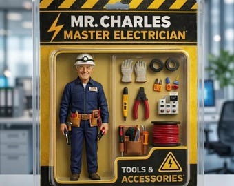 Custom Electrician Action Figure Personalized Gift For Lineman Master Electrician Gift Idea Retired Electrician Retirement Keepsake Acrylic