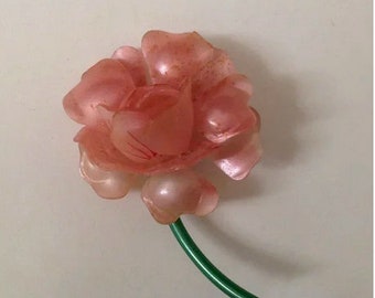 Sale** Antique Celluloid Pearlescent Flower Brooch