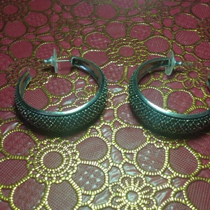 Vintage Judith Jack Sterling Silver and Marcasite Hoop Pierced Earrings