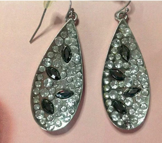 Rare Retro Alexis Bittar Crystal Encrusted Silver… - image 2