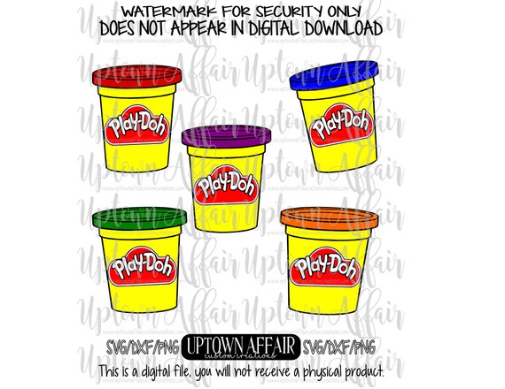 Play Doh Containers Play Dough Playdoh Svg Dxf Digital Etsy