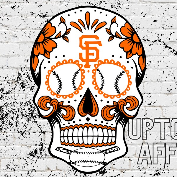 Custom Sugar Skull svg/png Digital Design. Any team, Any Logo.