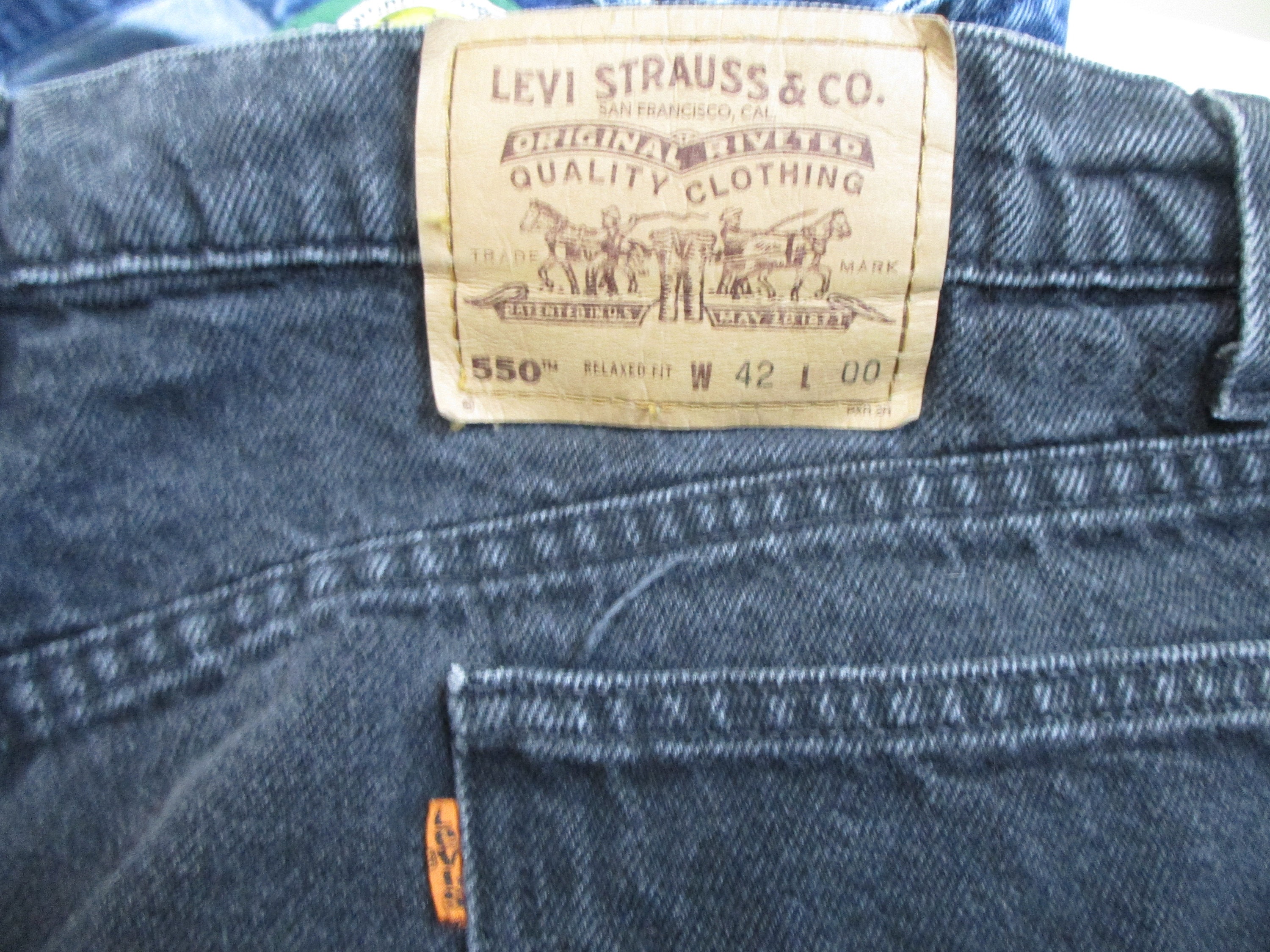 Levi's Orange tab VINTAGE 550 Denim Shorts black MENS / | Etsy